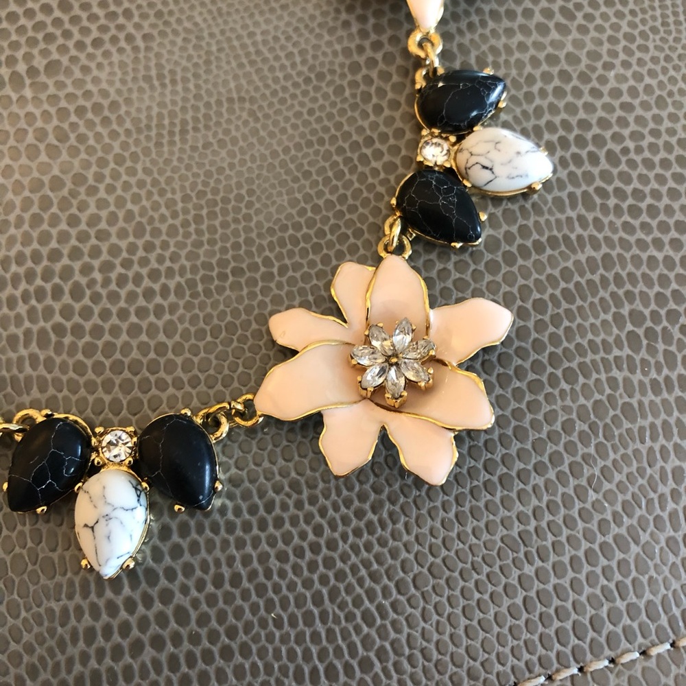 Kate Spade Floral Marble and Gold Necklace